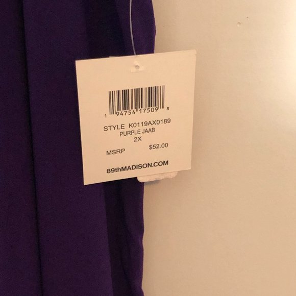 NWT 89th & Madison sleeveless top size 2X - Picture 3 of 5